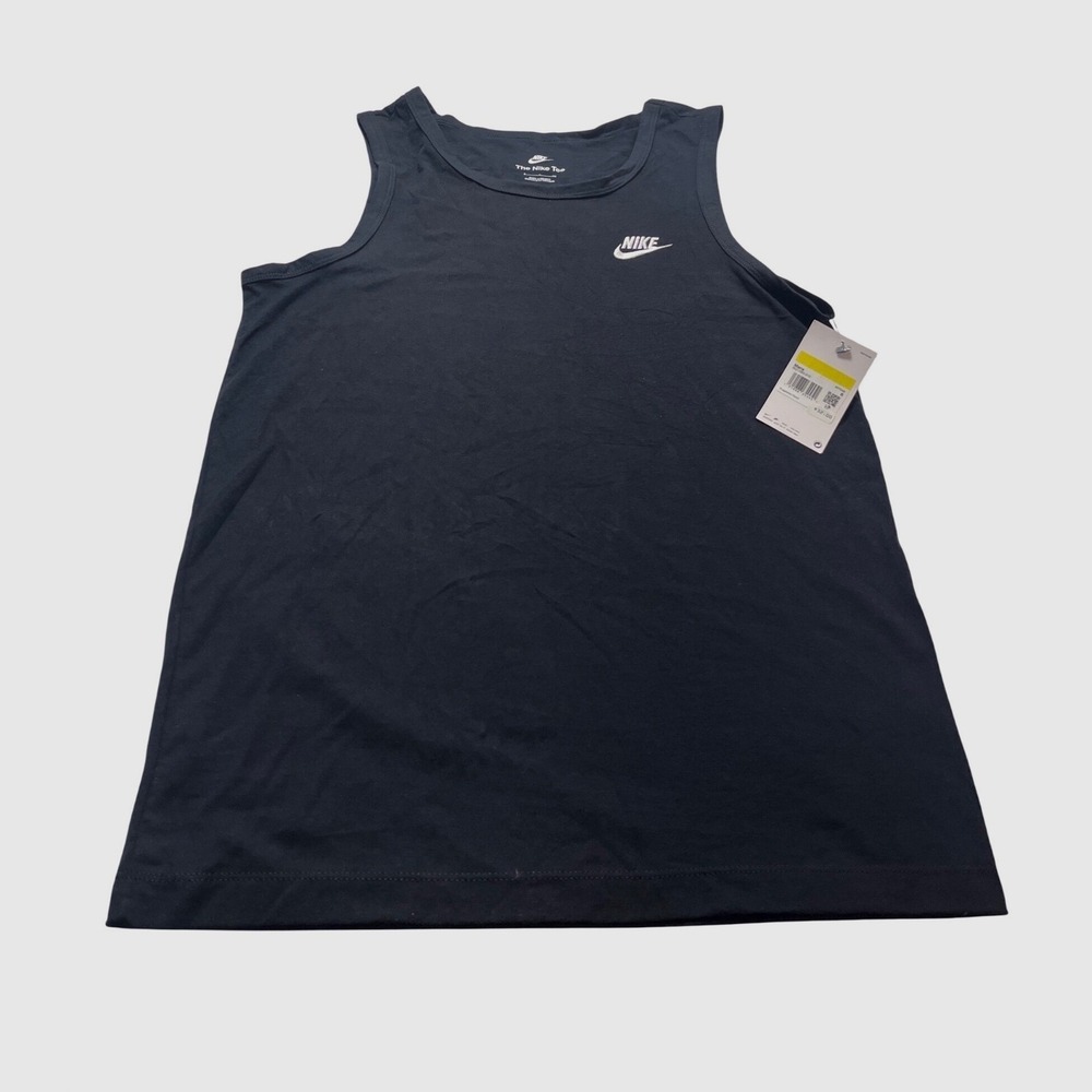 Nike Mens S The Nike Tee Futura Tank Top Black White BQ1260-010 Small NWT